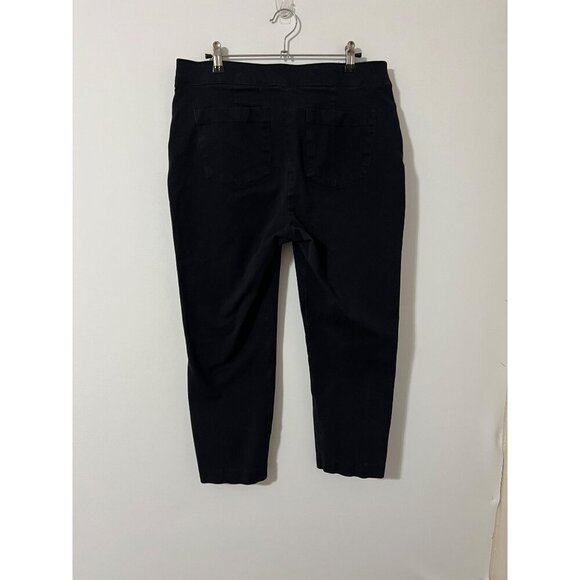 SPANX Black Cropped Pants On-the-Go Polished Ankle Slim Women Size L - Picture 3 of 7